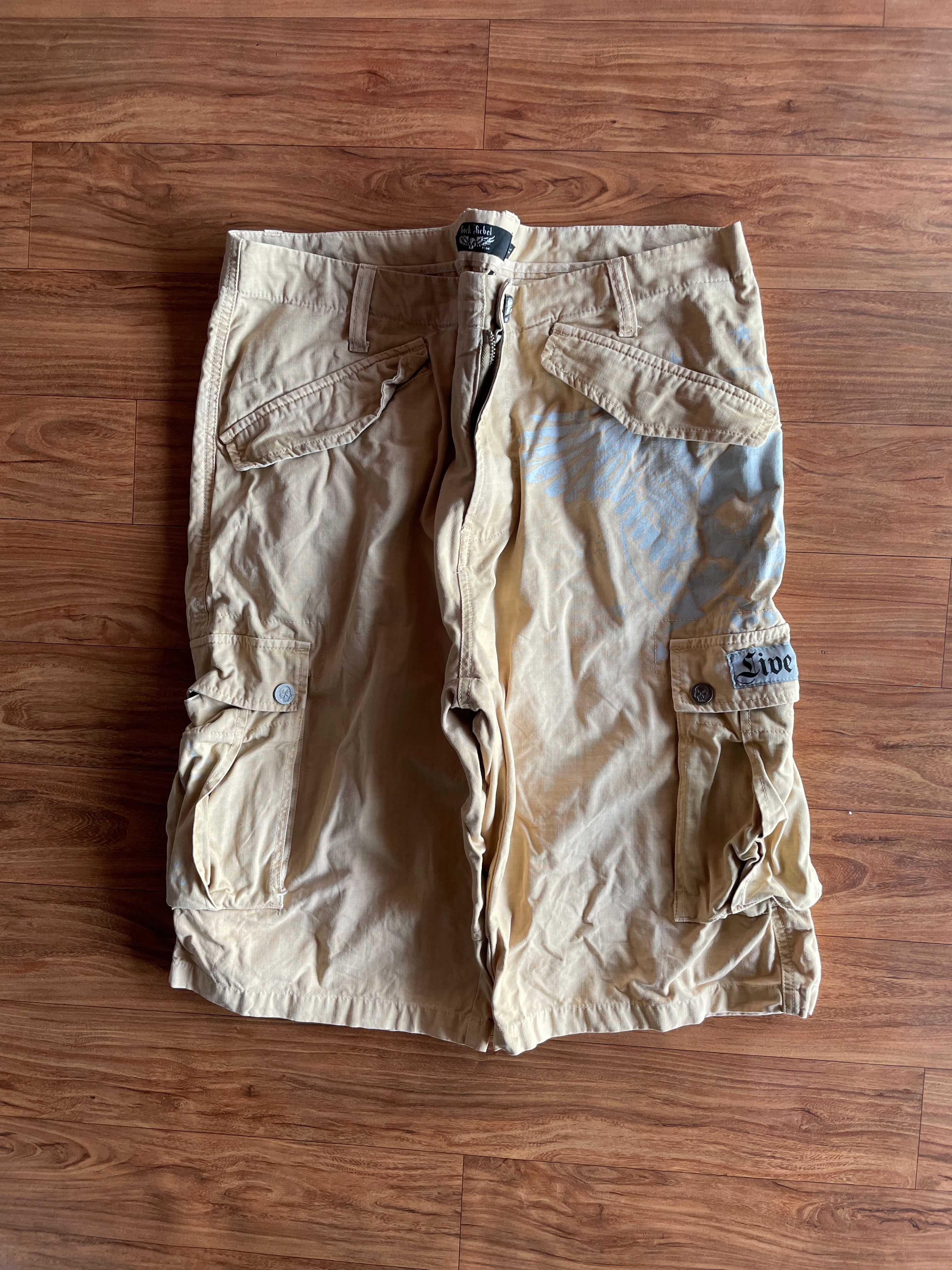 Rock label skull printed Jort(w38 l24)