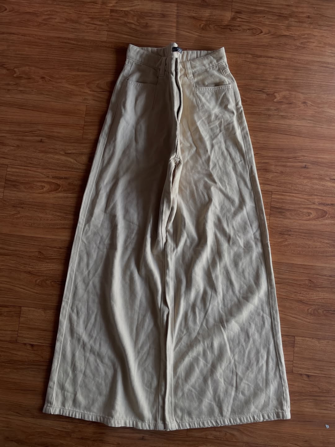 Beige denim wideleg(W29 L42)